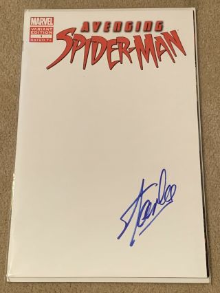 Avenging Spider - Man 1 Blank Cover Signed By Stan Lee Marvel Not Cgc Cbcs