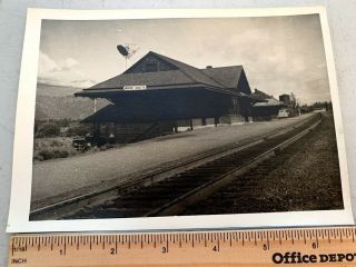 Mount Shasta Train Depot Vintage 1940s Real Photo