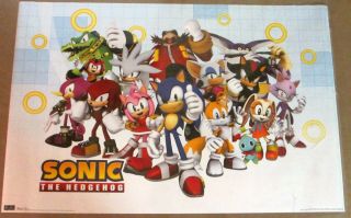 Anime Video Game Poster Sonic The Hedgehog Group Photo Trends Official Release