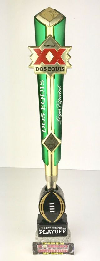 Dos Equis Especial Xx College Football Beer Tap Handle 17” Tall - Rare