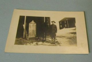 Wwi Era Us Soldier Posing With His Horse Rppc Photo Postcard Winter Barn Scene