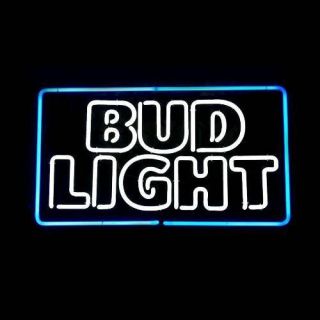 Neon Light Bud Budweiser Beer Bar Vintage Club Man Caves Miller Nfl Sign 12 " X8 "