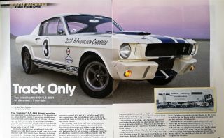 1965 Shelby G.  T.  350 Competition - 6 Page Full Color Article