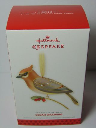 Hallmark Keepsake 2013 Cedar Waxwing Ornament The Beauty Of Birds 9 In Series