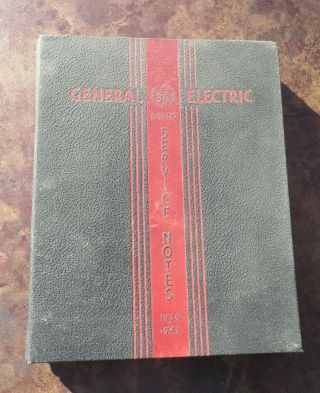 Vtg Antique General Electric Service Notes 1939 - 1942 Hc Book Very Fine