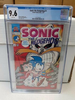 Sonic The Hedgehog 1,  Cgc,  9.  6/nm,