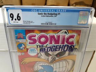 Sonic The Hedgehog 1,  CGC,  9.  6/NM, 2