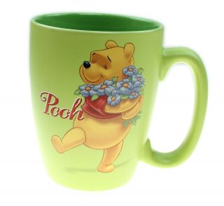 Disney Store Winnie The Pooh Light Green Ceramic Character Coffee Mug Cup