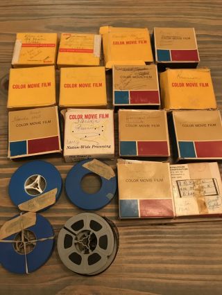 18 Rolls Of Vintage 8mm Home Movies 1960s Florida,  Christmas,  Etc Ships
