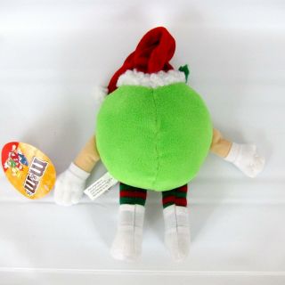 Toy Factory Miss Green M&M Candy Christmas Plush Santa Hat 9 