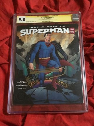 Cgc Ss 9.  8 Superman Year One 1 1st Print Signed By Frank Miller,  John Romita Jr