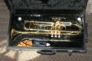 Vintage? Lj Hutchen Brass Trumpet —includes Case _mouthpiece,  Ljh Tr3