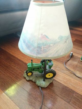 John Deere Tractor Lamp with shade 15 inches high from 1999 in 3