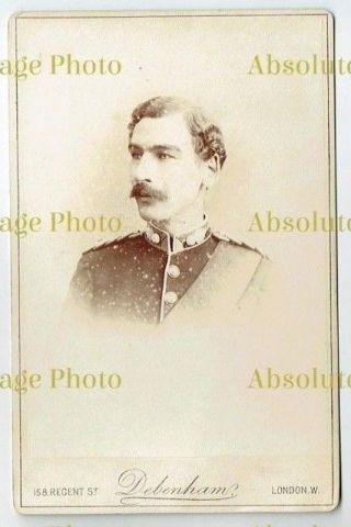 Military Cabinet Photo Officer In Uniform Debenham Studio Regent Street C.  1880