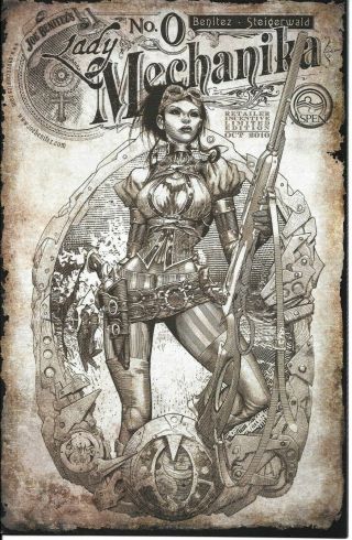 2011 Aspen Comics Lady Mechanika 0 Cover C B&w Sketch Variant