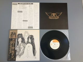Aerosmith " Draw The Line " 1977 Japanese Pressing With Obi And Insert