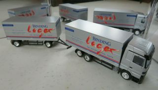 1:87 HO scale GERMAN truck BINDING lager TANDEM trailer TRUCK includes 9 others 2