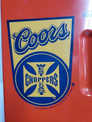 COORS WEST COAST CHOPPERS GAS OIL CAN METAL BEER PITCHER 60 Fl.  Oz.  - RARE 2