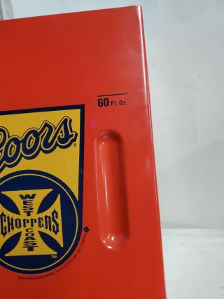 COORS WEST COAST CHOPPERS GAS OIL CAN METAL BEER PITCHER 60 Fl.  Oz.  - RARE 3