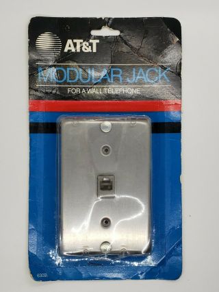 Vintage At&t Modular Jack For Wall Telephone,  1984