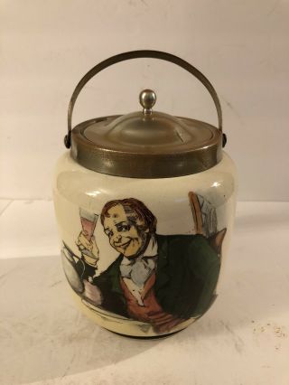 Royal Doulton 7.  5 Inch Cannister Cookie Jar With Lid England