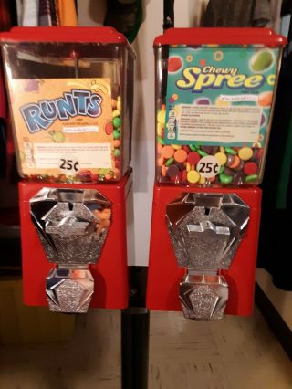 Vintage Double 25c Candy Machine