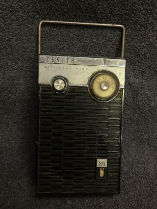 Vintage Zenith Royal 275 Tubeless All Transistor Portable Radio