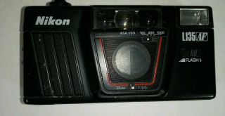 Vintage Nikon L35 35mm Slr Film Camera W Flash