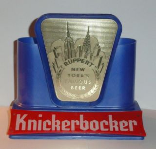 Vintage Ruppert / Knickerbocker - Beer Foam Scraper Holder / Back Bar Display