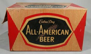 Old All American Beer Flat Top Can Six Pack Carrier Atlas Brewing Co Chicago Il
