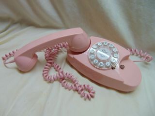 Pink Crosley Princess Corded Push Button Phone - - Needs Phone Jack Line