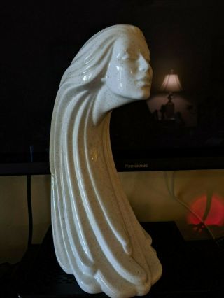 Vintage Art Deco Ceramic Sculpture Of Woman Wave Lady Retro Statue Royal Haeger?