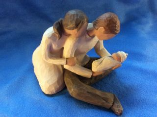 Willow Tree Demdaco Susan Lordi ”new Life” 2000 Mom,  Dad,  Baby Figurine