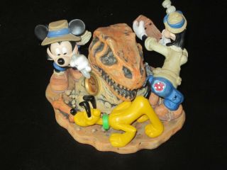Disney Animal Kingdom Mickey Mouse Big Dig In The Boneyard Figurine Goofy Pluto