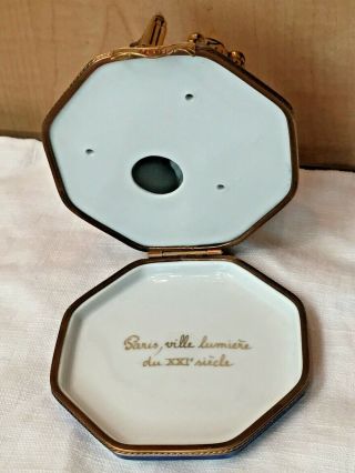 LIMOGES Trinket Box Porcelain Hinged Vintage Rare Numbered Paris Landmarks 2