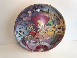 1996 Walt Disney Collector Plate Musical Bradford Exchange Alice In Wonderland