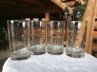 Set Of 4 Jack Daniels Old No.  7 Tennessee Whiskey Glasses