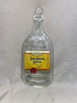 Jose Cuervo Especial Tequila Melted Glass Bottle Wall Hanging