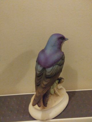Lefton Purple Martin Bird Figurine KW1184 Statue hand painted 5 