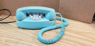 Crosley Baby Blue Phone Push Button With Dial Model Cr - 59