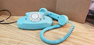 Crosley Baby Blue Phone Push Button With Dial Model CR - 59 2