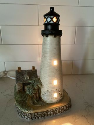 Geo Z Lefton Collectible Cape Florida Lighthouse - 1993 - Lighted