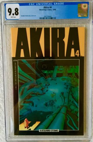 Cgc 9.  8 Akira 4.  Katsuhiro Otomo Story Cover & Art.  1988.  Manga.