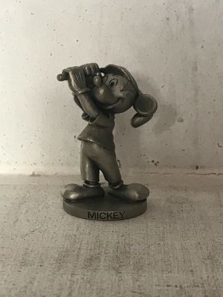 Walt Disney Usa Schmid Fine Pewter Mickey Mouse Golfer 405 Figurine