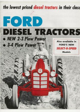 Ford Diesel Tractor For 1959 Dealer 