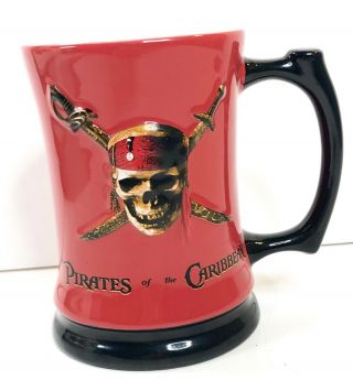 Disney World Pirates Of The Caribbean 3d Coffee Mug Stein Swords Skull Pirate