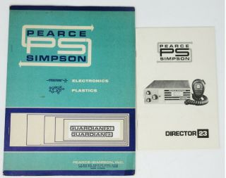 Pearce - Simpson Guardian 23B 23 CB and Director Transceiver 23 Manuals 1960s 2