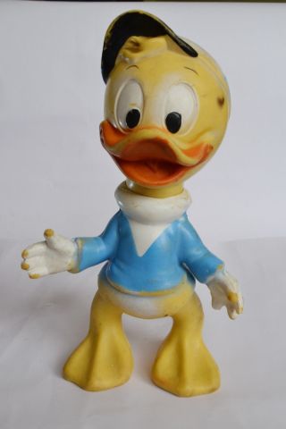 Dewey Duck Walt Disney 1960s vintage rubber 24 cm (9 1/2 inches) 2