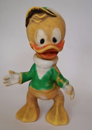 Louie Duck Walt Disney 1960s Vintage Rubber 24 Cm (9 1/2 Inches)
