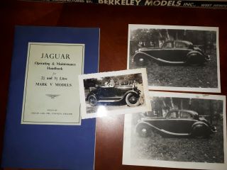 Vintage 1949 / 1950 Jaguar Operating And Maintenance Handbook Mark V Sallon